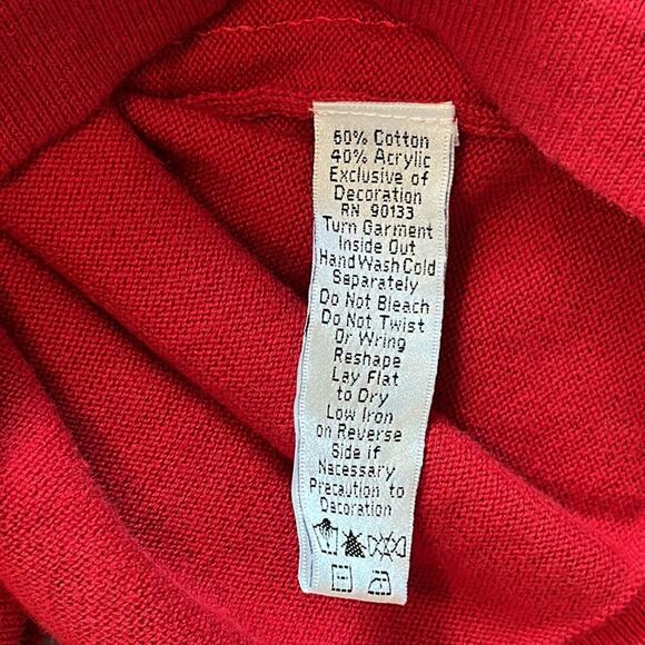 Quacker Factory Long Sleeve Red Sequin Embellished Zipper Front Cardigan Size 1X - Picture 14 of 15